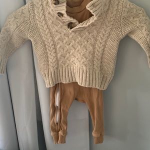 Neutral color 3 piece outfit